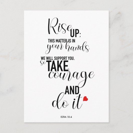 "Rise Up" Quote Briefkaart Long Version (Voorkant)