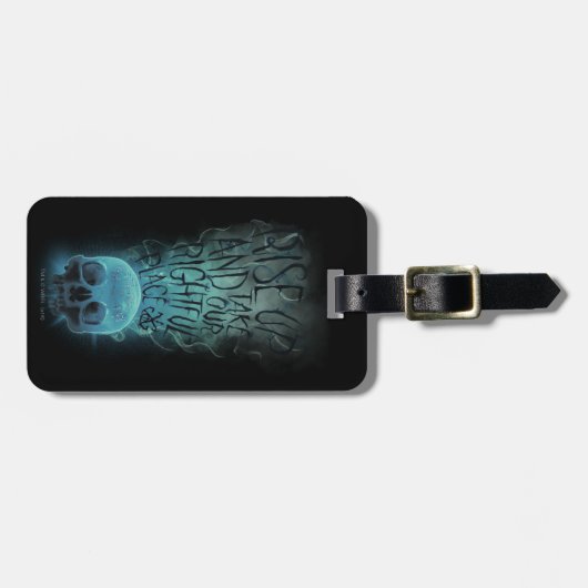 "Rise Up" Skull & Smoke Graphic Bagagelabel (Voorkant horizontaal)