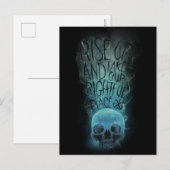 "Rise Up" Skull & Smoke Graphic Briefkaart (Voorkant / Achterkant)