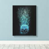 "Rise Up" Skull & Smoke Graphic Canvas Afdruk (Insitu (Houten vloer))