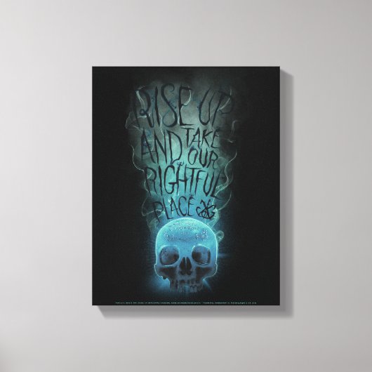 "Rise Up" Skull & Smoke Graphic Canvas Afdruk (Voorkant)