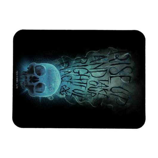 "Rise Up" Skull & Smoke Graphic Magneet (Horizontaal)