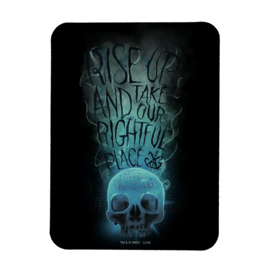 "Rise Up" Skull & Smoke Graphic Magneet (Verticaal)