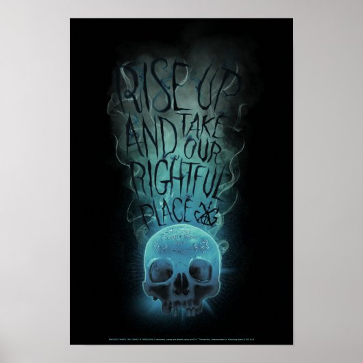 "Rise Up" Skull & Smoke Graphic Poster (Voorkant)