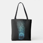 "Rise Up" Skull & Smoke Graphic Tote Bag (Achterkant)