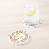 “Rise & Wine” Ronde keramische onderzetter (Zijkant)