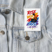 Rise Work Trust In Him Grafisch Dames T-Shirt Button (Insitu)