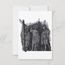 Risen Christ with Andrew and Longinus Holy Card Bedankkaart