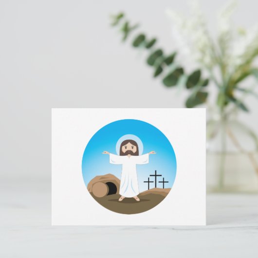 Risen Christus Briefkaart (Staand voorkant)