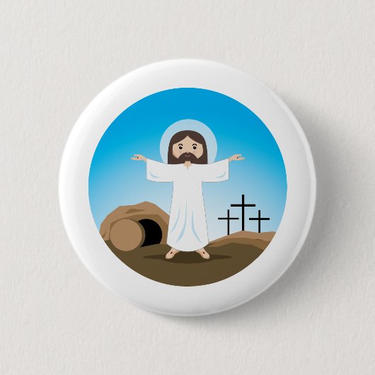 Risen Christus Ronde Button 5,7 Cm (Voorkant)