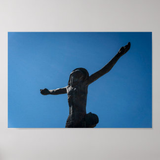 Risen Christus Statue, Medjugorje, Bosnië Poster