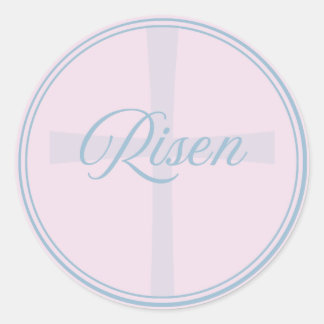 Risen Cross Flush Seal Large Ronde Sticker