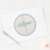 Risen Cross - Flush Seal Large Ronde Sticker (Envelop)