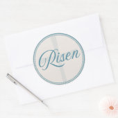 Risen Cross - Flush Seal Large  Ronde Sticker (Envelop)