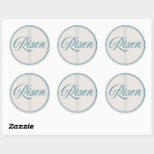 Risen Cross - Flush Seal Large  Ronde Sticker (Vel)