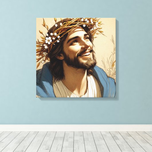 Risen, de zoon canvas afdruk (Insitu (Houten vloer))