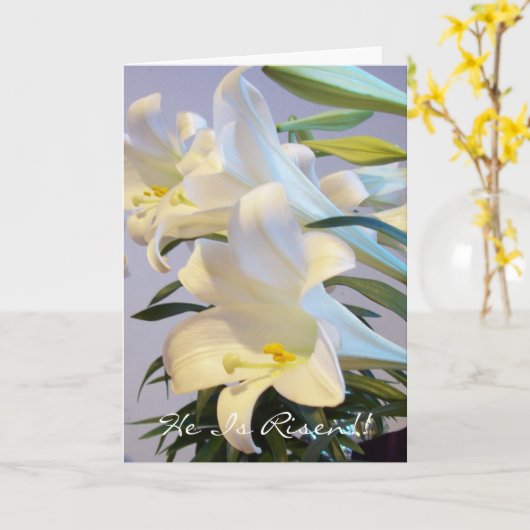 RISEN Easter Kaart (Gele Bloem)