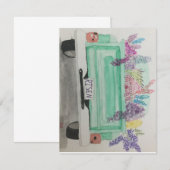 Risen Floral Truck Notecard Notitiekaartje (Voorkant / Achterkant)