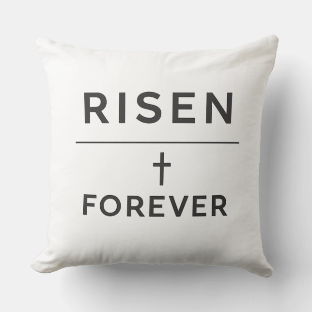 Risen + Forever Sticker  Kussen (Voorkant)