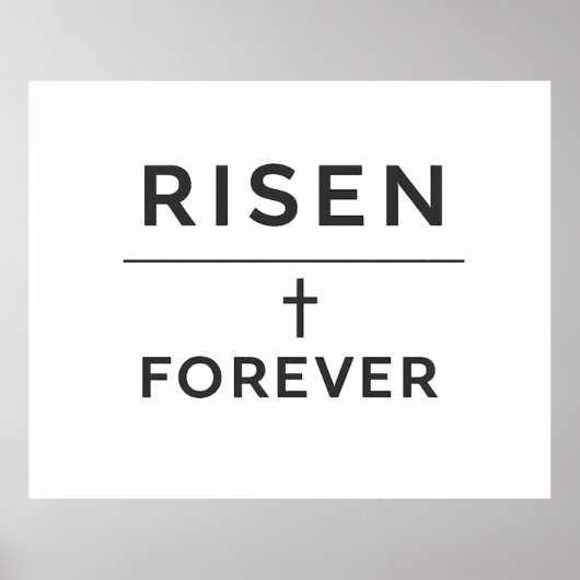 Risen + Forever Sticker  Poster (Voorkant)