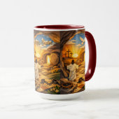 Risen Jesus Empty Tomb 3D Papercut Easter Combo Mok (Voorkant rechts)