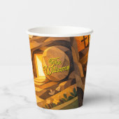 Risen Jesus Empty Tomb 3D Papercut Easter  Papieren Bekers (Achterkant)