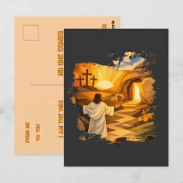 Risen Jesus Empty Tomb 3D Papercut Easter Postcard Briefkaart