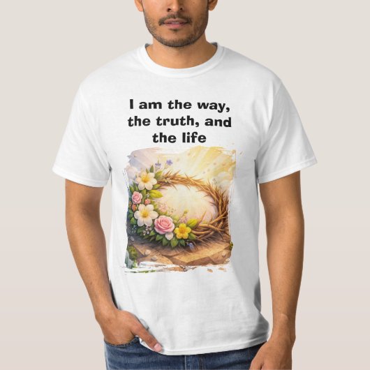 Risen Jesus Empty Tomb 3D Papercut Men’s Tee T-shirt (Voorkant)