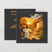 Risen Jesus Empty Tomb Papercut Easter Flat Card (Voorkant / Achterkant)
