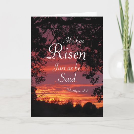Risen Lord Sunrise Easter Kaart (Voorkant)