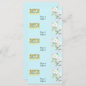 Risen Religieus Christelijk Blauw Pasen Place Card (Voorkant / Achterkant)