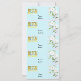 Risen Religieus Christelijk Blauw Pasen Place Card