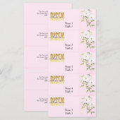 Risen Religieus Christelijk Roze Paasplaats Kaart (Voorkant / Achterkant)