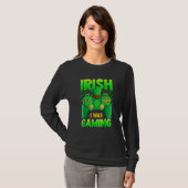 Rish I speelde grappig St Patrick's Day Video Gam T-shirt (Voorkant volledig)