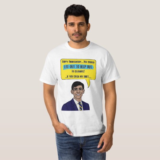 Rishi sunak citeert t-shirt (Voorkant volledig)