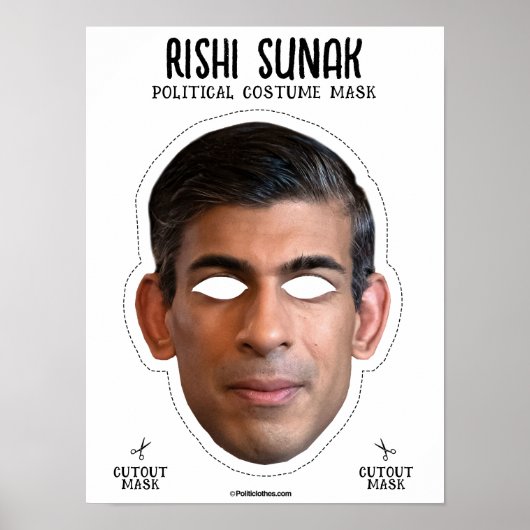 Rishi Sunak kostuummasker Poster (Voorkant)