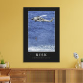 Risico: Inspirerend prijsopgave 1 Canvas Afdruk (Insitu (Woonkamer))