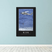 Risico: Inspirerend prijsopgave 1 Canvas Afdruk (Insitu (Houten vloer))