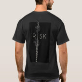 "Risico" minimalistisch touwontwerp T-shirt (Achterkant)
