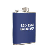 Risico = Reward, Passie = Uitbetaling Heupfles (Rechts)