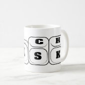 Risico voor rijk koffiemok (Voorkant rechts)