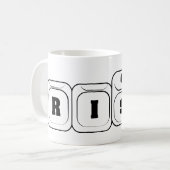 Risico voor rijk koffiemok (Voorkant links)