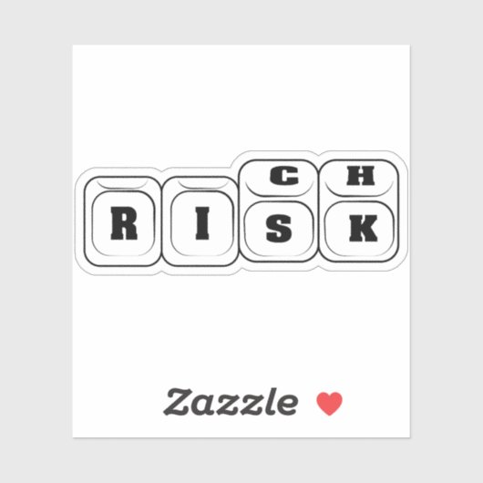 Risico voor rijk sticker (Vel)