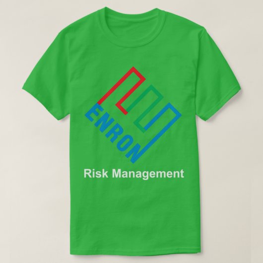 Risicobeheer van Enron T-shirt (Design voorkant)