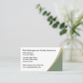 Risicobeheer Verzekeringen Visitekaartjes (Staand voorkant)