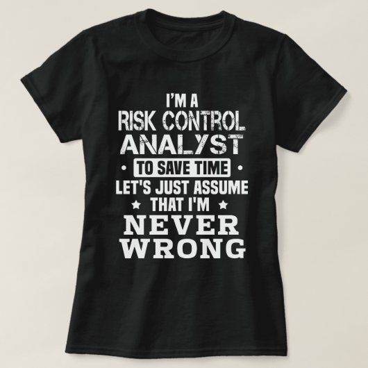 risicobeheersingsanalist t-shirt (Design voorkant)