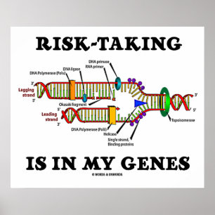 Risicogebruik is in mijn DNA-replicatie-Humor van Poster