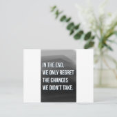 Risico's nemen Inspirerend Motivatie offerte Briefkaart (Staand voorkant)