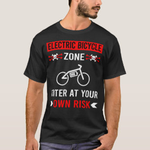 Risicozone Elektrische fiets E fiets Ebike T-shirt