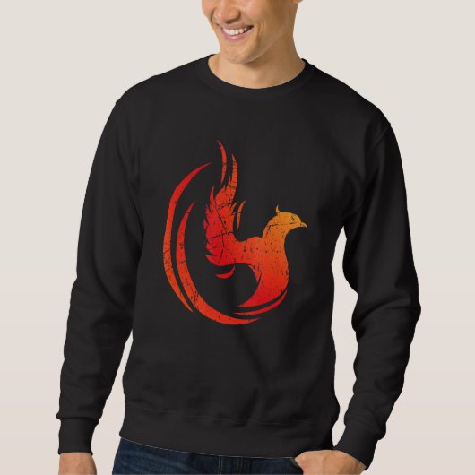 Rising Bird Phoenix Mythische Fantasy Firebird Fan Trui (Voorkant)